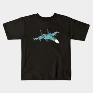 Su-27 Russian Jet Fighter Kids T-Shirt